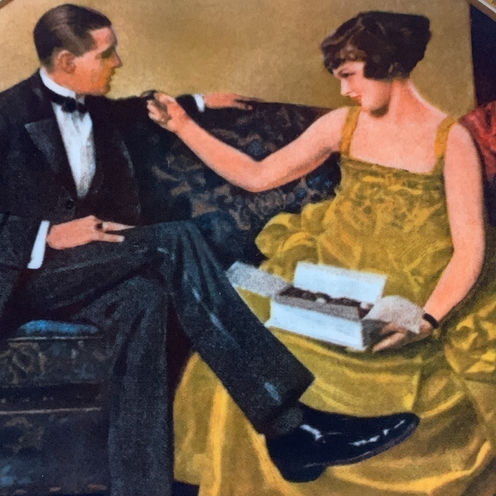 Edwin M Knowles Vintage Normal Rockwell Collectible Plate.Flirting in the Parlor - Picture 2 of 5